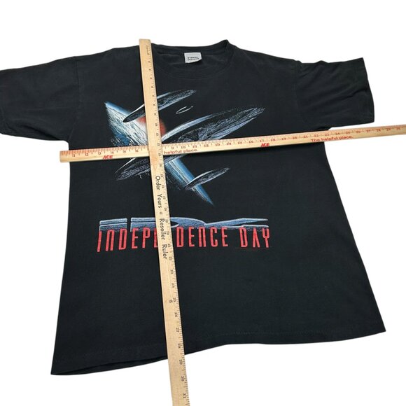 Vintage 1996 Independence Day Movie T-Shirt Stanley DeSantis Made in USA Large - Picture 10 of 11